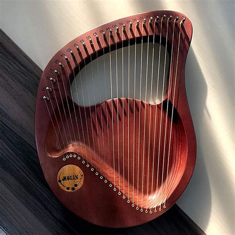 Lyre Harp 24 String Harp Solid Wood Mahogany Lyre Harp With Pick