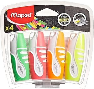 Maped Fluo Peps Mini Highlighter Assorted Colors Pack Of