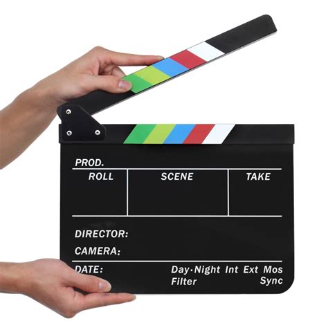 Acrylic Plastic Clapboard Director S Clapper Board Dry Erase Cut Action