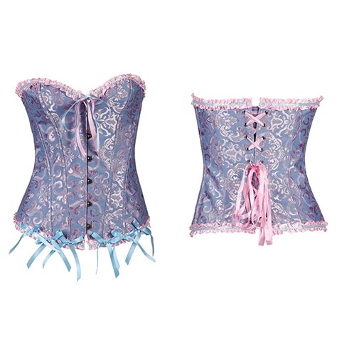 Sexy Satin Corset Bustier Lace Up Back Lingerie Bodyshaper S 6XL Best Crossdress Tgirl Store