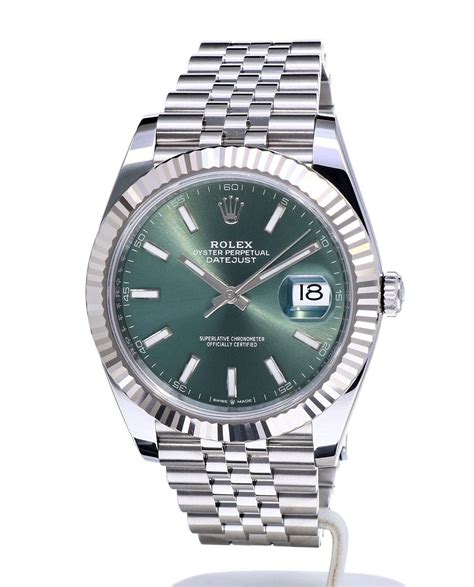 Rolex Oyster Datejust II Jubilee Steel Mint Green Dial 41 Mm UNWORN