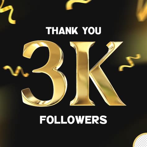 Premium Psd Follower K D Golden Luxury Render