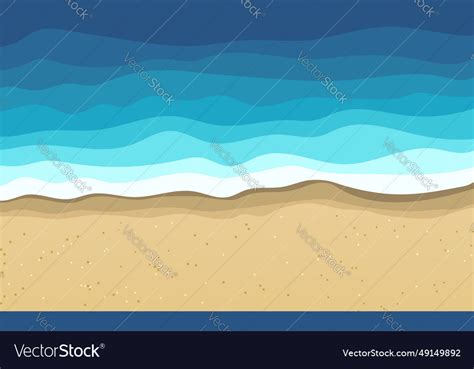 Sea water waves on beach Royalty Free Vector Image