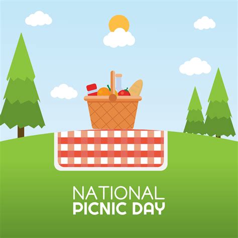 National Picnic Day Vector Lllustration Vector Art At Vecteezy