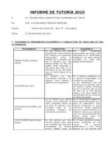 Modelo Informe De Tutora 2010