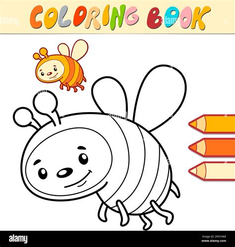 Libro para colorear o página para niños Ilustración de vector blanco y