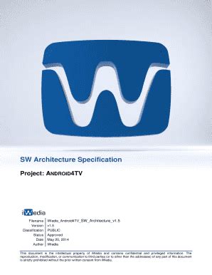 Fillable Online Sw Architecture Specification Fax Email Print Pdffiller