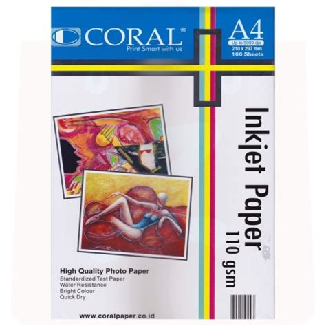 Jual Coral Inkjet Paper Kertas Foto Doff Matte Lembar A Gsm