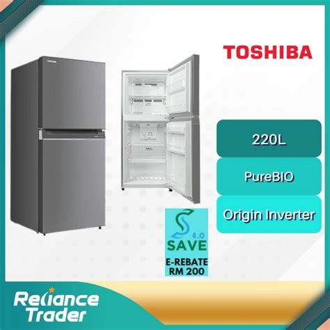 Toshiba 2 Doors Refrigerator 220L GR RT230WE PMY Morgan 225L 2 Door