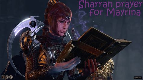 Baldurs Gate 3 Sharran Prayer For Mayrina [sharran Shadowheart