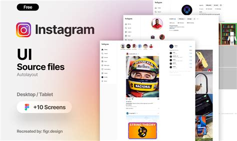 Instagram Web UI Recreated Figma