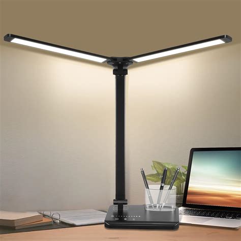 Wholede Lampe de bureau LED à intensité variable avec porte stylo