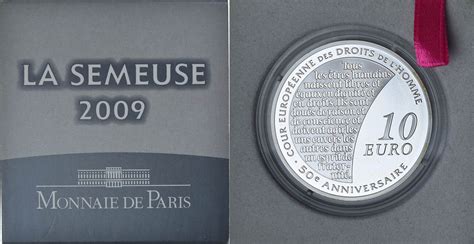 France 10 Euro 2009 Monnaie De Paris La Semeuse Monnaie De Paris