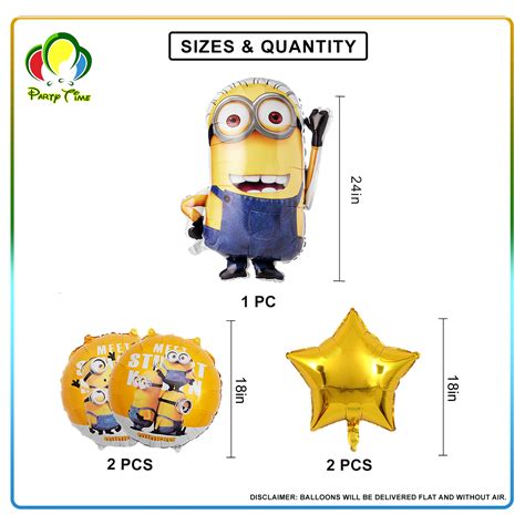 Pieces Despicable Me Minions Foil Balloons Set Party Time Dubai