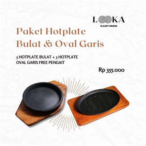 Jual Hot Plate Bulat Oval Garis Bundling Shopee Indonesia