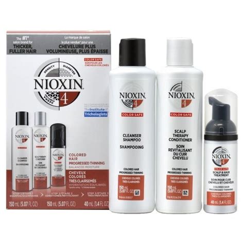 Nioxin 3 Part System No 4 Colored Hair Progressed Thinning [trial Kit]