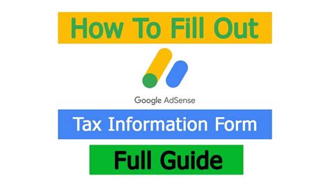 How To Submit Tax Information Form In Google Adsense Youtube