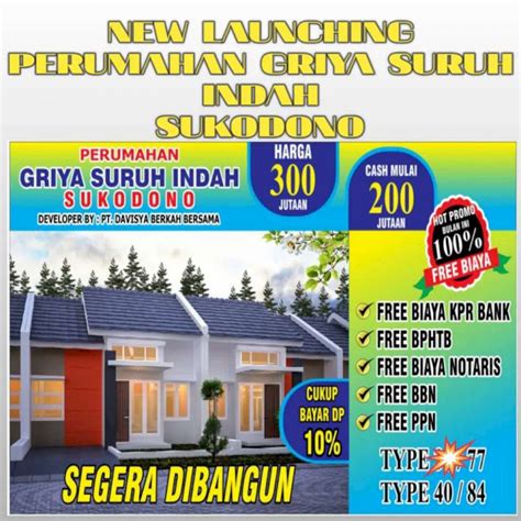 Perumahan Sukodono Free Biaya KPR BANK Dijual Co Id