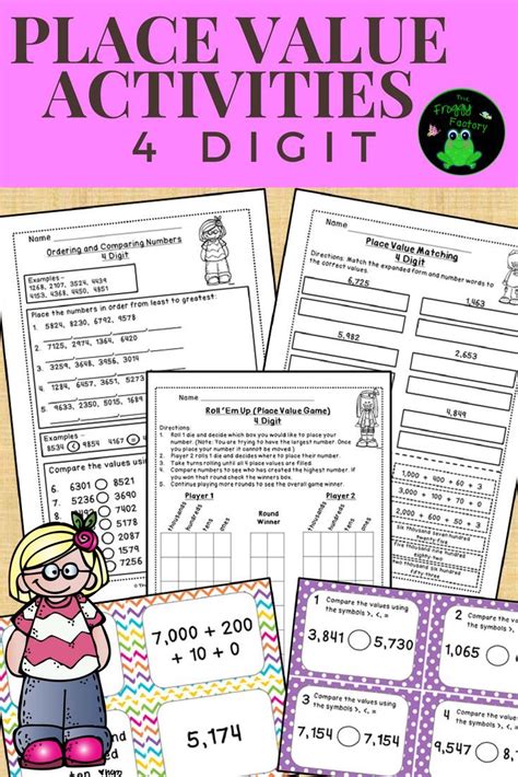 Place Value Activities Bundle 4 Digit Place Value Guided Math Groups