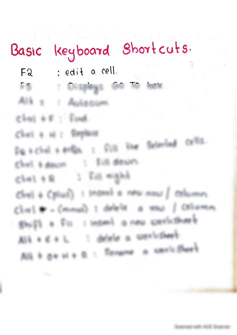 SOLUTION Basic Keyboard Shortcuts Studypool