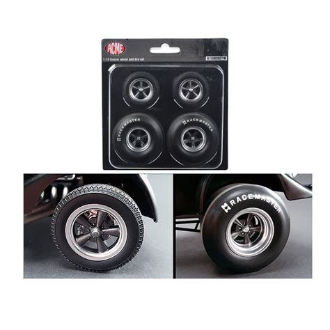 Acme A1800907w 118 Scale Gasser Mag Wheel And Tire Set Sabes