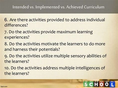 Assessing The Curriculum