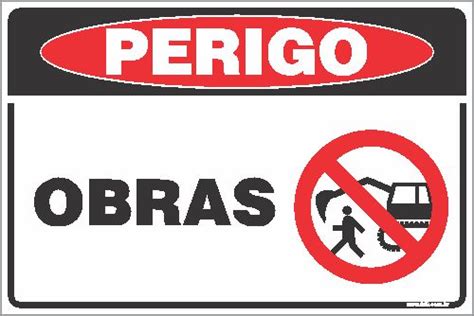 Placa De Perigo Obras Trik