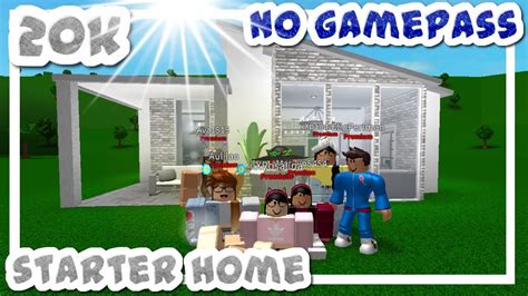 Welcome To Bloxburg No Gamepass 20k Starter Home Youtube