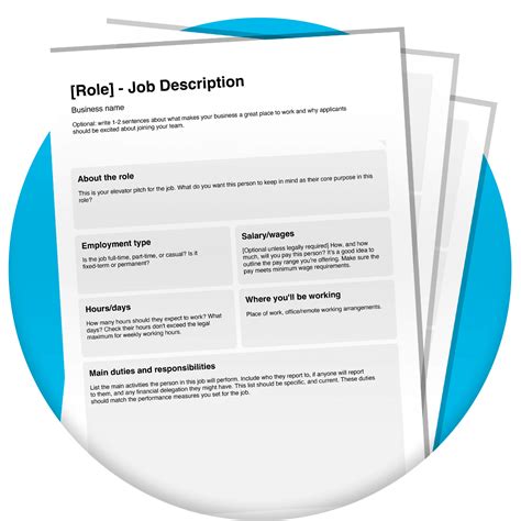 Free Job Description Template Xero Au