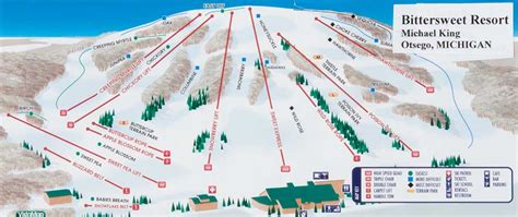 Bittersweet Resort Ski Area Trail Map