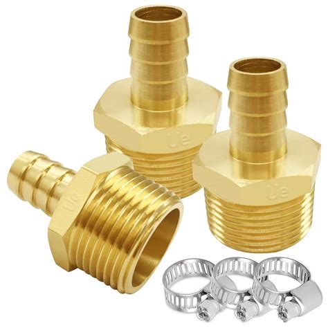 Amazon Uenede Pcs Brass Hose Barb Fittings Npt Male To