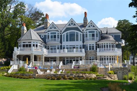 Shingle Style Lake House With Victorian Architectural Influence