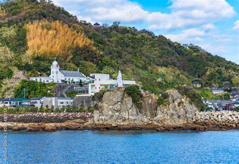 Nagasaki Kyushu Dec 13 2022 Coast Of The Kamino Island With The