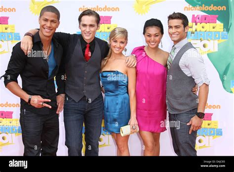 Cast members of television show Power Rangers Samurai attend the Stock ...