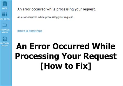 An Error Occurred While Processing Your Request Fixes