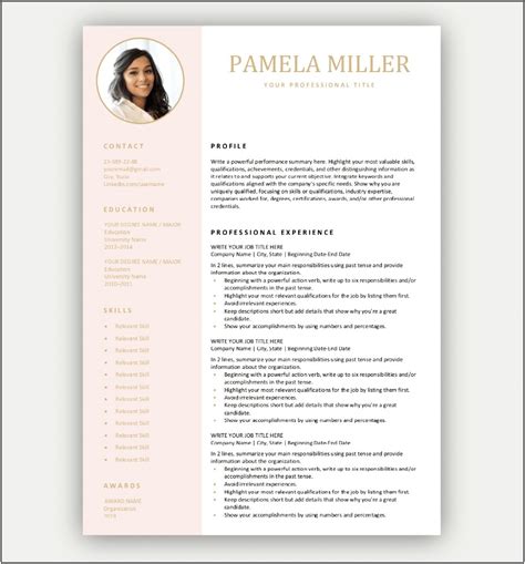 Free Nursing Resume Templates For Word Resume Resume Designs