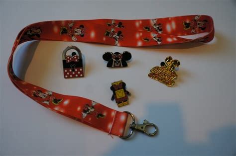 Disney World Pin Trading Lot Lanyard Starter Set With Lanyard