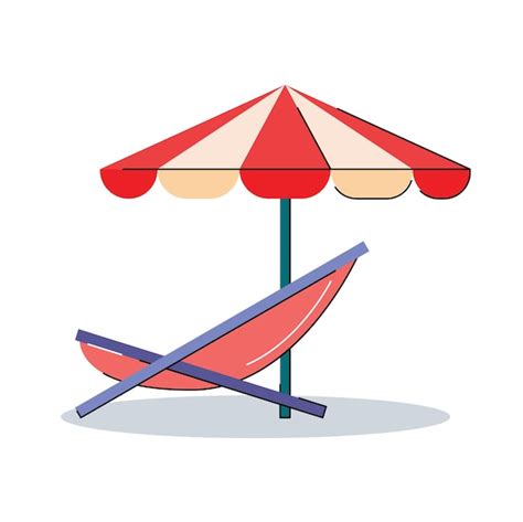 Premium Vector Beach Umbrella Isolated Vector Illustration