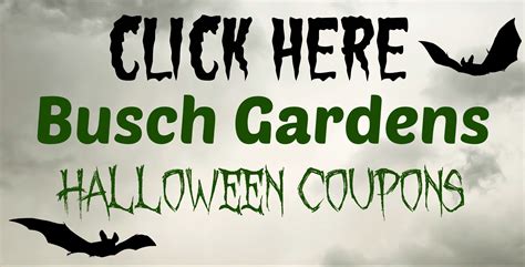 Busch Gardens Halloween Coupons