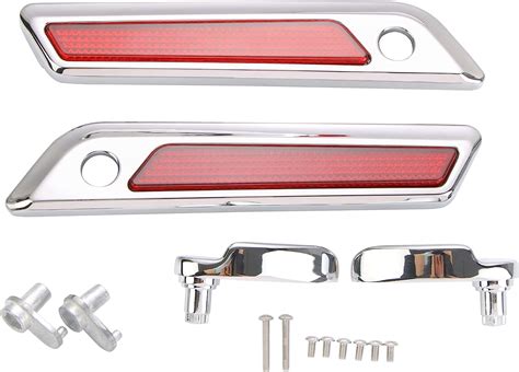 Mocardine Saddlebag Latches Covers For Harley Chrome Outer Lid Hinge Latch Covers