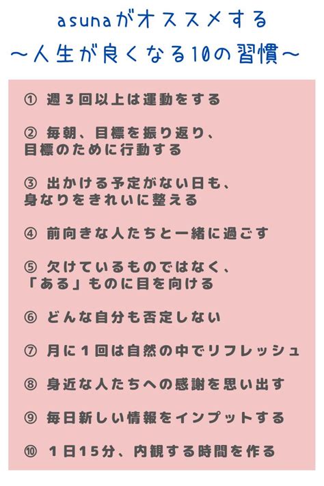 『人生を変える「10の習慣」を作ってみよう』 パワフルな言葉 自己改善 前向きになれる名言