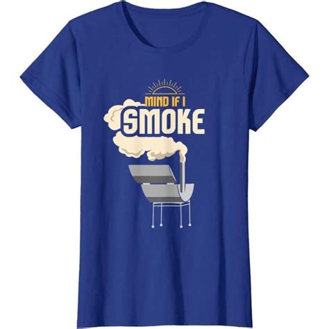 T Shirt Barbecue Et Grill I Griller I Fumer I Fumer I Griller Bleu