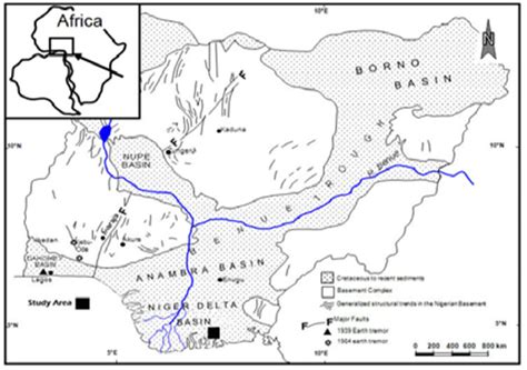 Generalized Geologic Map Of Nigeria Showing The Study Area Odeyemi Et