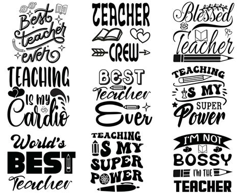 Teacher T Shirt Design Bundle Vector Teacher T Shirt Design Teachers