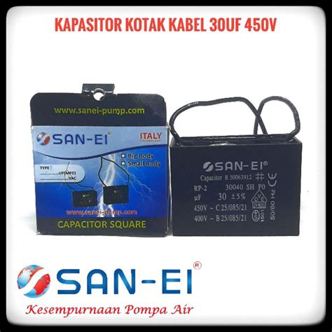 Jual San Ei Kapasitor Pompa Air Kotak Uf V Shopee Indonesia