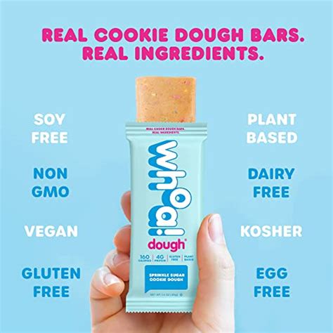 Whoa Dough Edible Cookie Dough Bars Plant Based Gluten Free Vegan Non Gmo Healthy