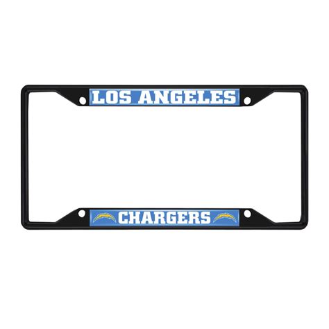 Fanmats Nfl Los Angeles Chargers License Plate Frame Black