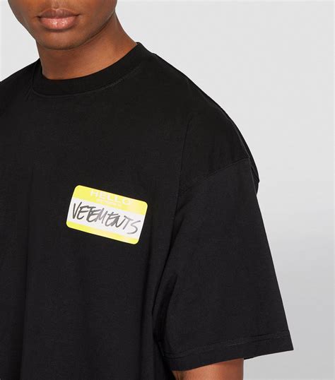 Vetements Printed Nametag T Shirt Harrods Hk