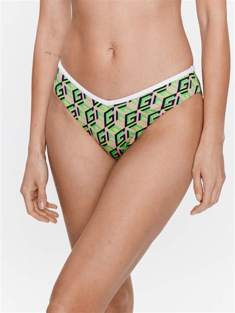 Guess Dół od bikini E3GO16 MC045 Zielony Modivo pl