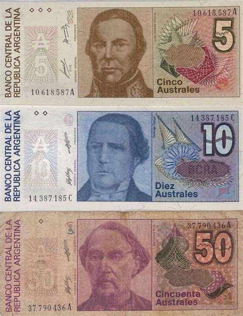 Argentinien Australes O D Banknoten St Ck Lot